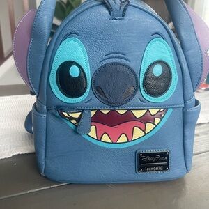 Loungefly Blue and Purple Stitch Kids Backpack